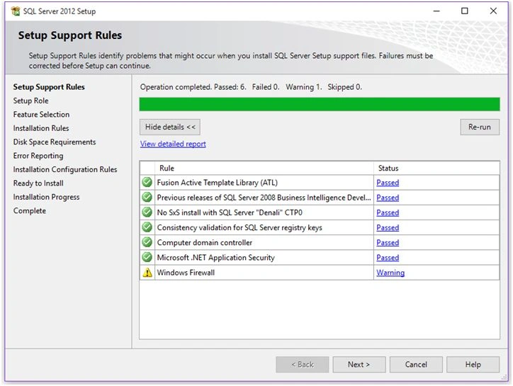Setup Support Rules
