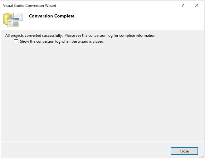 conversion gets complete