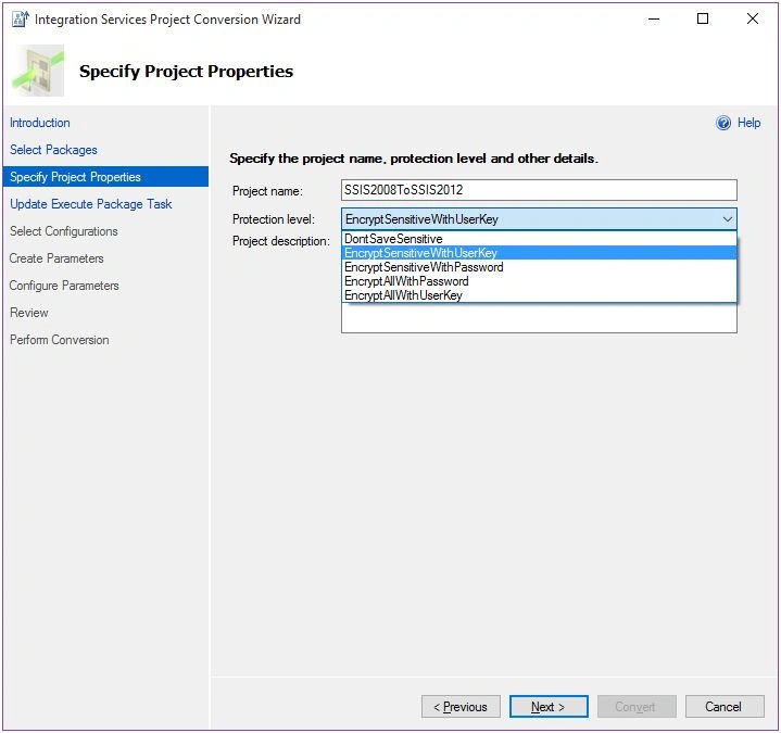 project properties