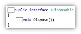 IDisposable interface