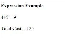 Expression example
