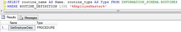 INFORMATION_SCHEMA.ROUTINES