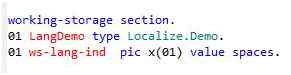 Working Storage