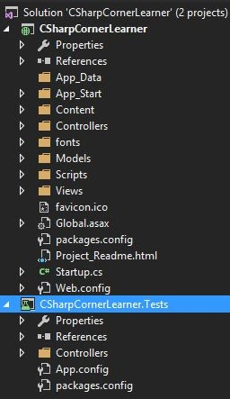 folder structure