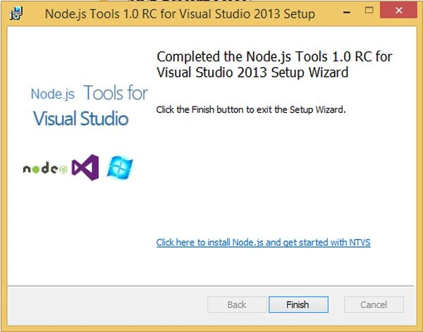Getting installation completed for nodejs