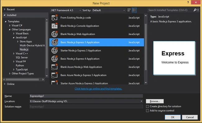 Node js Express 3 application