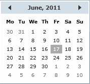 Calendar control in C#
