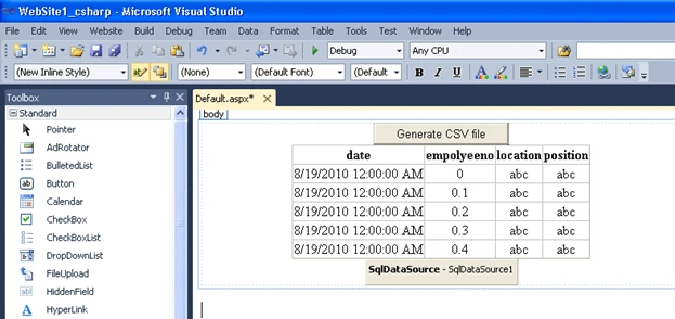 CSV File