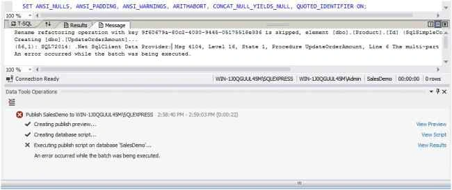 Publishing Error
