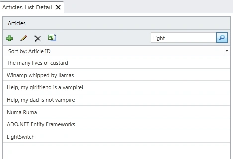 Search option in LightSwitch 2011