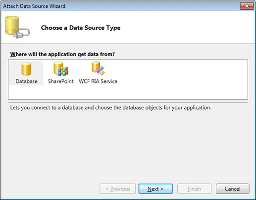 LightSwitch Data Source Wizardgif