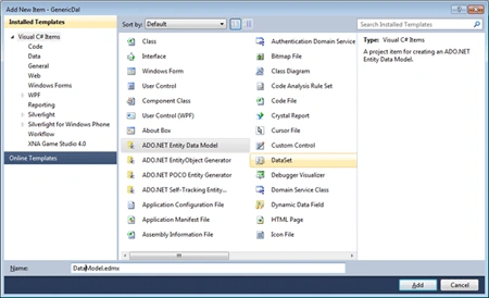 Ado.Net Entity data Model