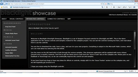 Showcase in blacklight