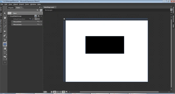 add rectangle in expression blend