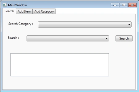 Search Tab WPF