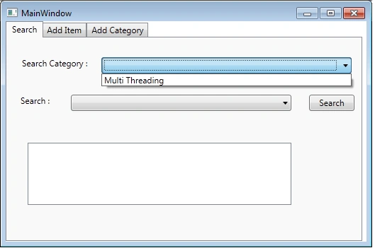 Search Tab WPF