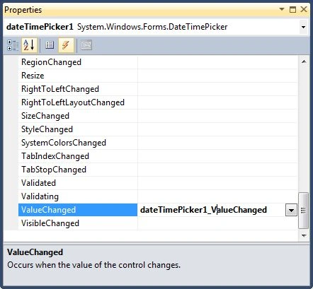 DateTimePicker ValueChanged Event Hander