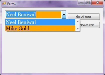 ComboBox In C#