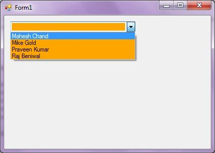 ComboBox In C#