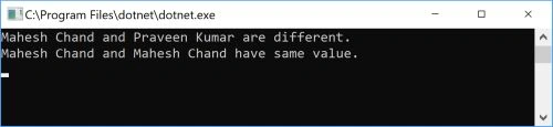Compare two strings in C#