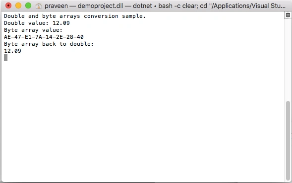 Byte Array to Double in C#