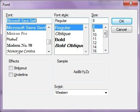 FontDialog Properties