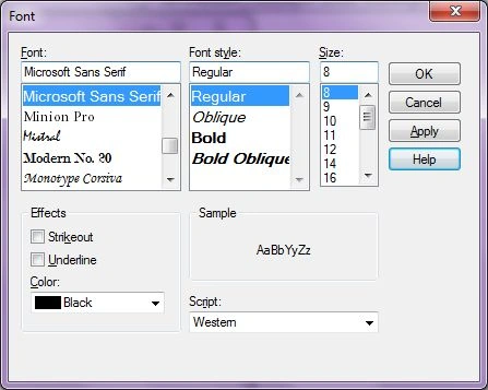 FontDialog Properties