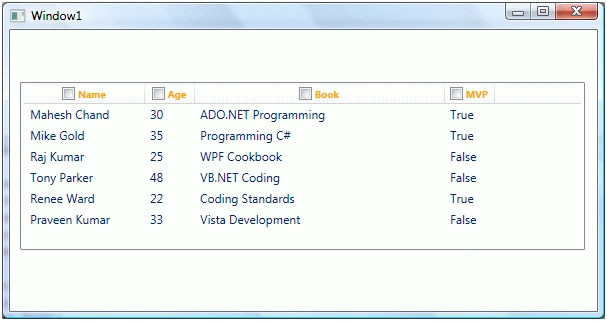 ColumnHeaderTemplate of a GridView