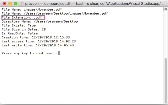 Output Window