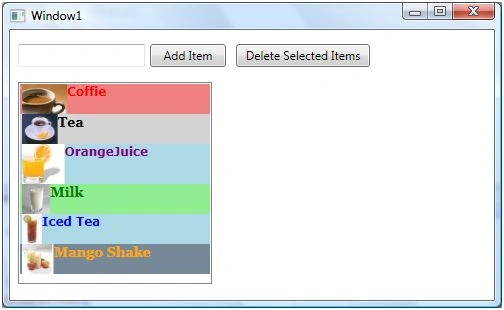 ListBoxItems with Image and text