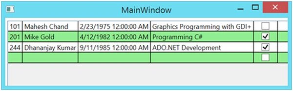 main window