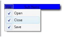 CheckBox to a Menu Item