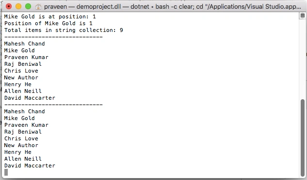 StringCollection c#