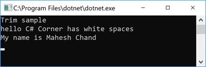 C# Trim String