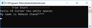 String.TrimStart() Method
