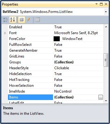 Get and Set ListView Items