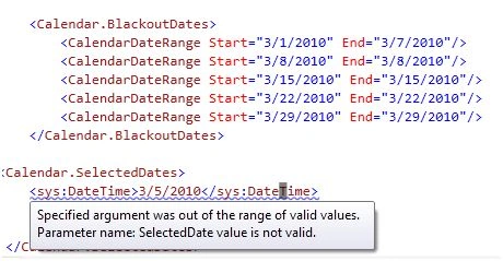 XAML code