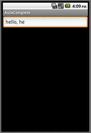 AotoComplete in Android