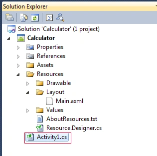 avtivity1 class in android application