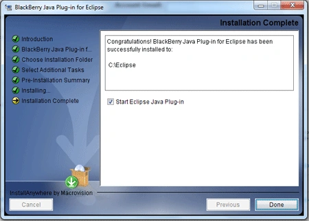 BlackBerry Java Plugin