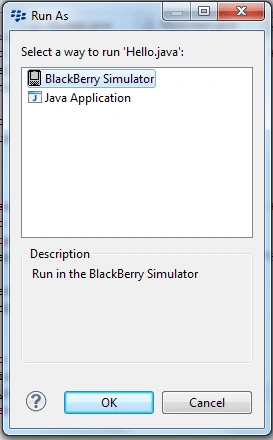 BlackBerry simulator