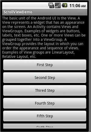 LinearLayout Display