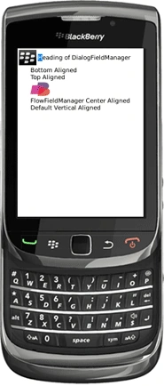 DialogFieldManager in blackberry
