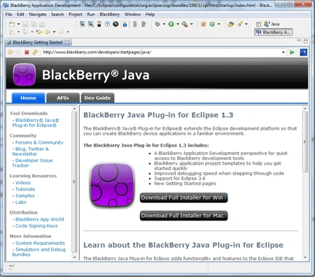 eclipse for blackberry