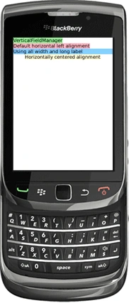 VerticalFieldManager in blackberry