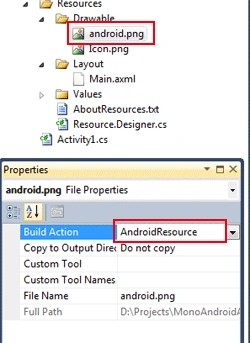 image property in android