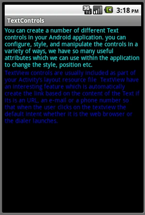 textview in android