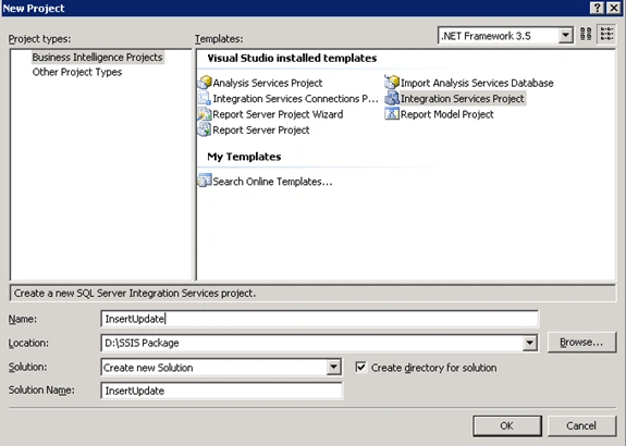 Create SSIS Package
