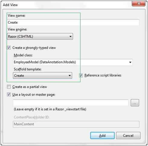 add view