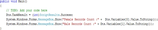 RowCount in SSIS